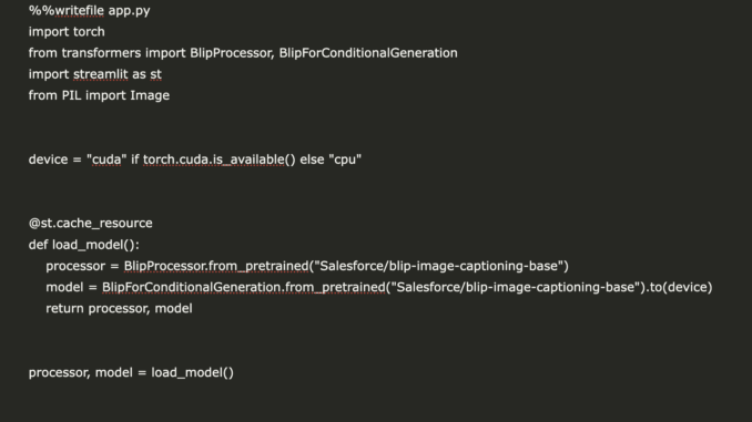 A Coding Guide to Build a Multimodal Image Captioning App A Coding Guide to Build a Multimodal Image Captioning App Using Salesforce BLIP Model, Streamlit, Ngrok, and Hugging Face
