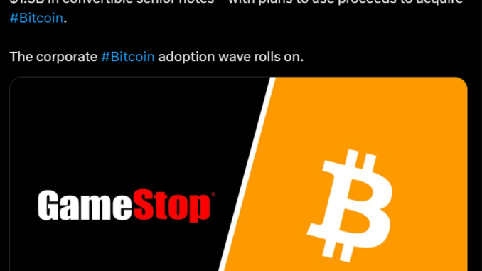 Will This Trigger the Next BTC Rally? Gamestop Just Raised Will This Trigger the Next BTC Rally? Gamestop Just Raised $1.3B to Stack Bitcoin