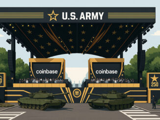 Coinbase’s sponsorship of Trump’s military parade sparks debate over crypto’s anti-establishment roots