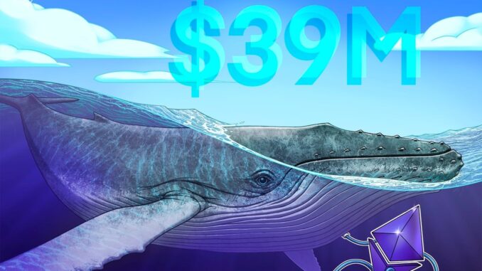 Ethereum Whale Stacks $39M in ETH Despite Ether Falling Harder Ethereum Whale Stacks $39M in ETH Despite Ether Falling Harder Than Bitcoin