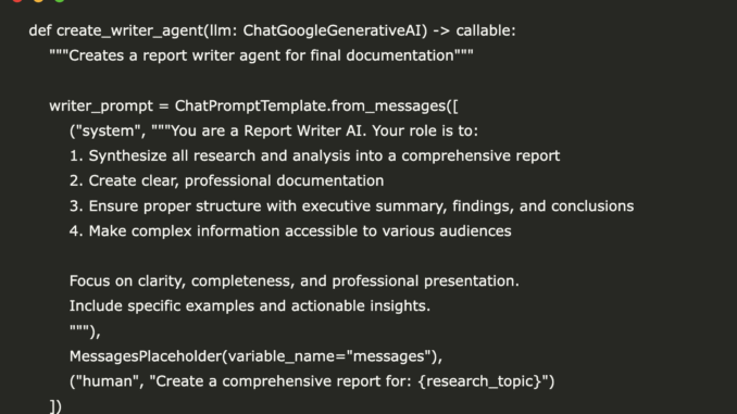 Building a Multi-Agent AI Research Team with LangGraph and Gemini for Automated Reporting