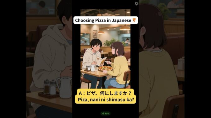 Choosing Pizza in Japanese 🍕 | Daily Conversation#japanese  #listening #nihongo#ai #beginners