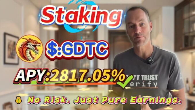 🧠 Solana staking for beginners — real GDTC mining with stable 2817.05% APY returns!