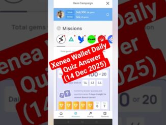 Xenea Wallet Daily Quiz Answer (14 Dec 2025) 🔥 | Free Crypto Mining 2025 | #xeneawallet #xenea