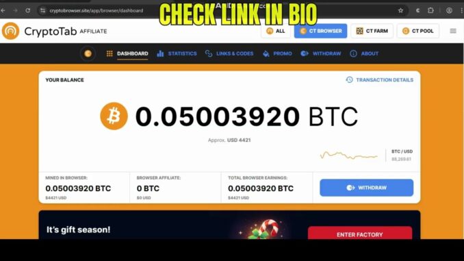Earn Bitcoin Fast 🔥 CryptoTab Bitcoin Mining Script That Really Works