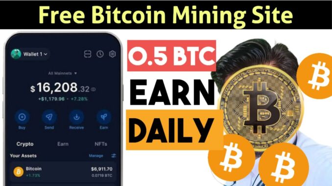 Free Bitcoin, New Mining, Free Crypto mining, New Mining app, Bitcoin mining, #bitcoin