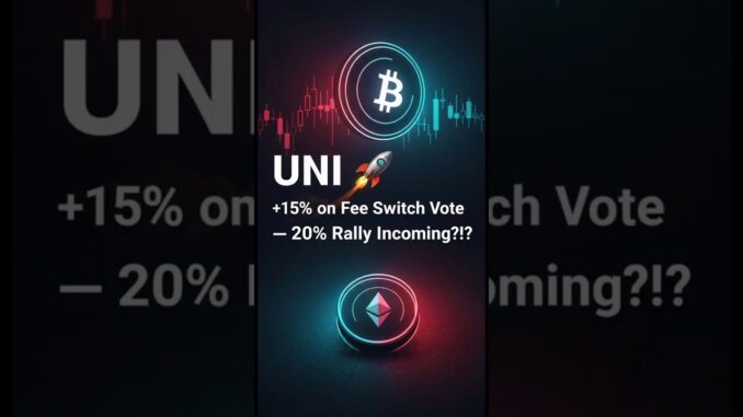 UNI 20% 🚀 | Fee Switch Se Price Explosion Aane Wala Hai? #cryptonews #crypto #news
