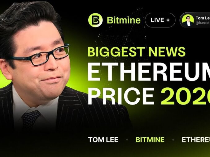 LIVE: Tom Lee on BitMine Makes Massive Ethereum Move! This Speech Is a Game Changer for ETH Holders!