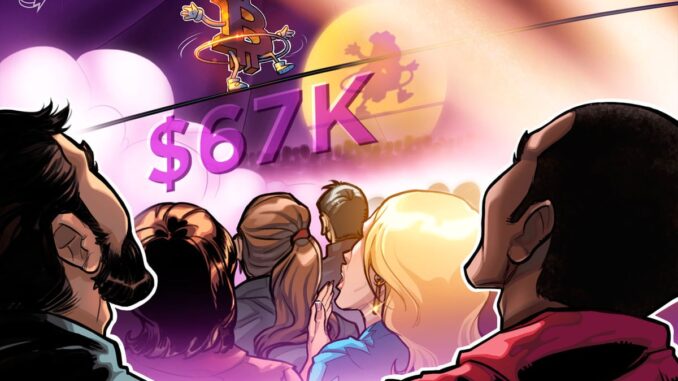 Bitcoin Holds $67K as Wintermute Flags Sentiment Divergence