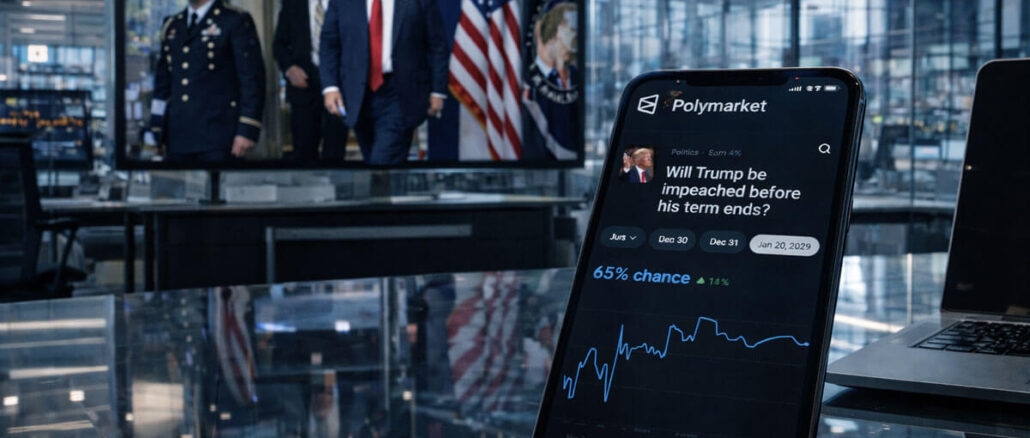 Bitcoin rebounds as oil cools but Trump impeachment odds show markets still on edge