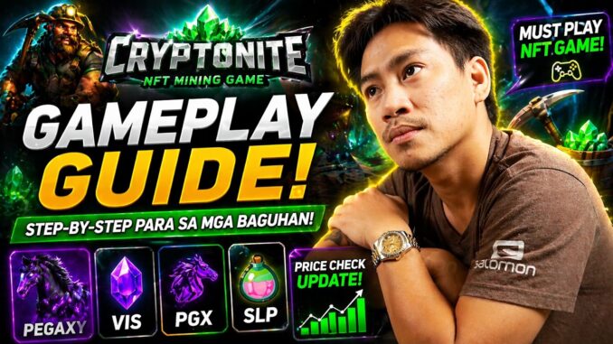 Cryptonite NFT Mining Game ⛏️ | Gameplay Guide + Pegaxy VIS & PGX Price Check Update