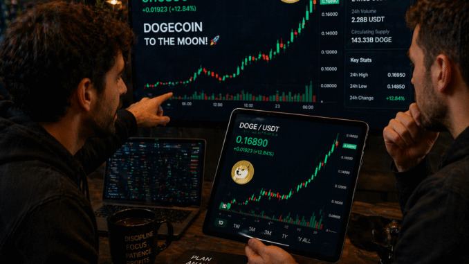 Analysis of a bullish Dogecoin chart