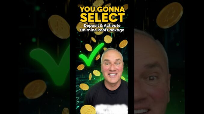 How to Deposit and Activate Your Unimine Pool Mining Package