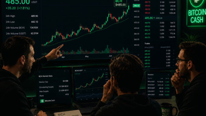 Traders analyzing BCH