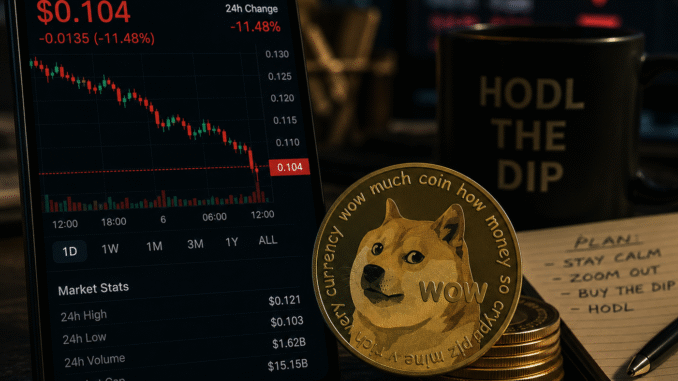 Dogecoin risks dropping below $0.100