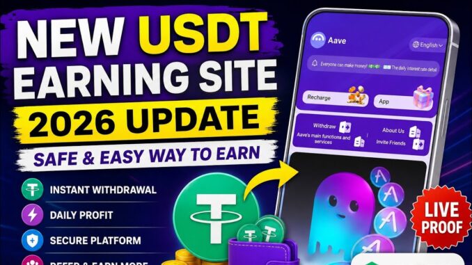 🚀 New USDT Earning Site 2026 | USDT Mining Platform Guide | Crypto Earning Update