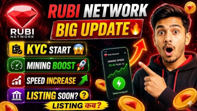 Rubi Network KYC Verification Update 🚀 | Rubi Network Listing Date Confirm? Mining Speed Increase