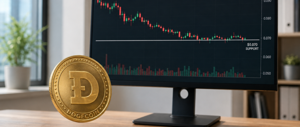 Dogecoin holds $0.070 as bullish divergence signals easing selling pressure