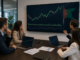 Investors checking trading chart in a meeting room