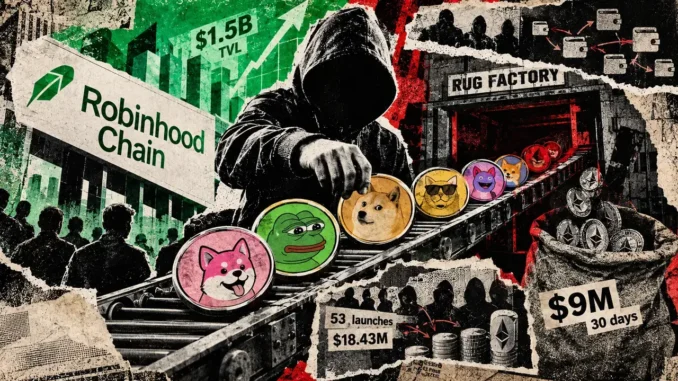 Robinhood Chain’s $1.5 billion boom is attracting memecoin rug factories