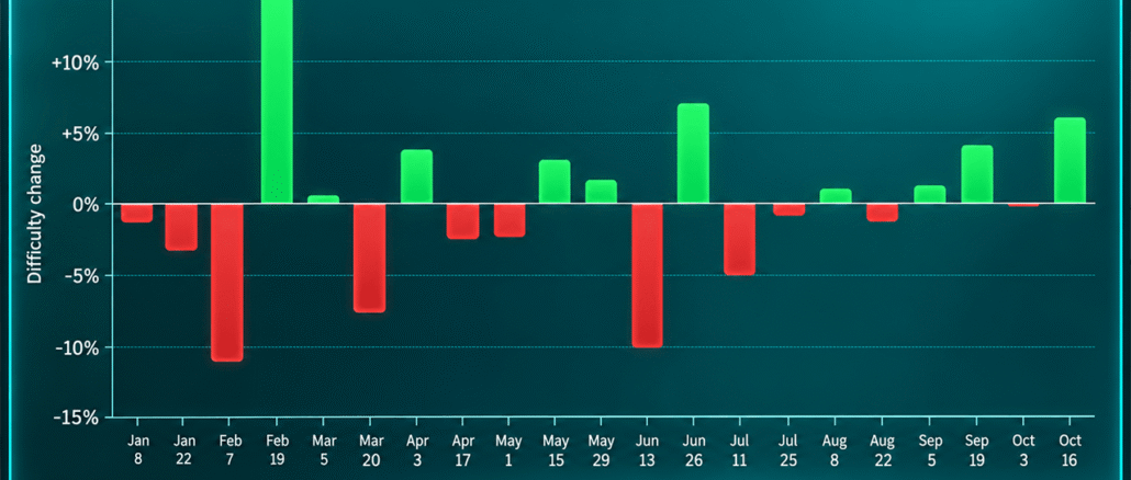 Bitcoin Mining Difficulty Jumps 5.92% in Third-Largest Hike of 2026